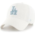 cappellino-visiera-curva-bianco-con-logo-blu-di-los-angeles-dodgers-mlb-clean-up-di-47-brand