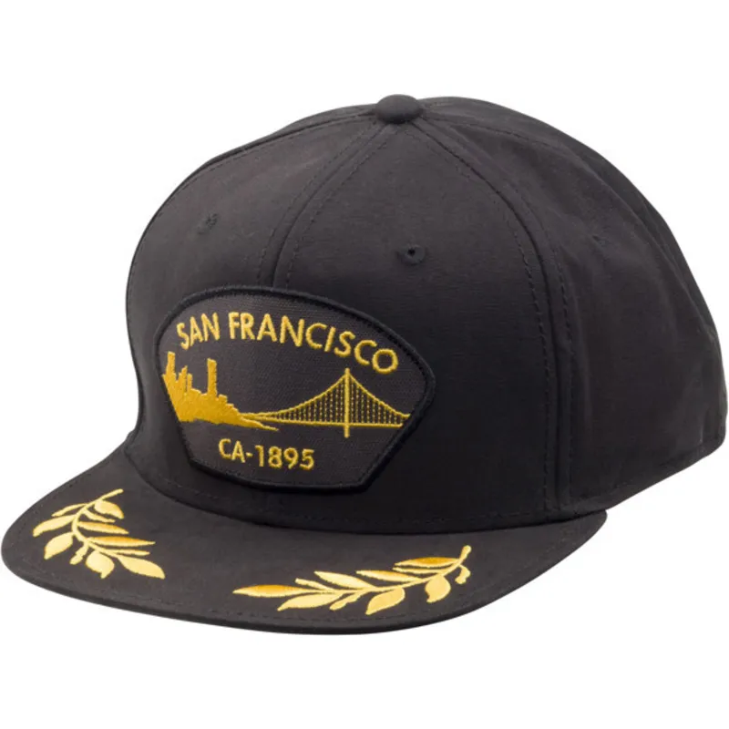 cappello-piatto-nero-snapback-san-francisco-tug-boat-di-goorin-bros