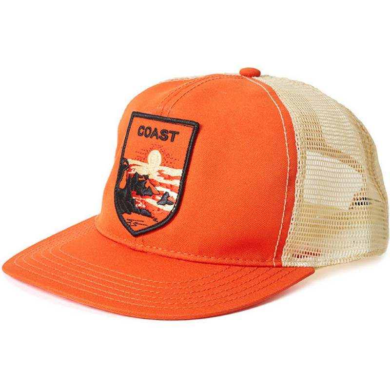 cappellino-trucker-arancione-coast-out-di-goorin-bros