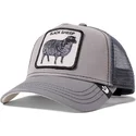 cappellino-trucker-grigio-pecora-shades-of-black-di-goorin-bros