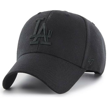 Cappellino visiera curva nero snapback con logo nero di Los Angeles Dodgers MLB MVP di 47 Brand