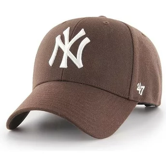 Cappellino visiera curva marrone snapback di New York Yankees MLB MVP di 47 Brand
