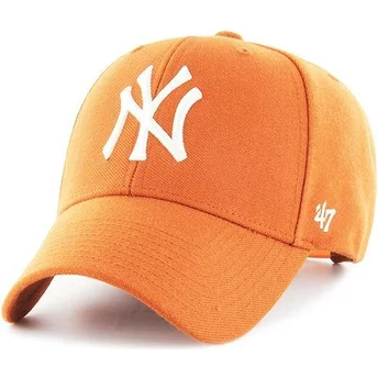 Cappellino visiera curva arancione snapback di New York Yankees MLB MVP di 47 Brand