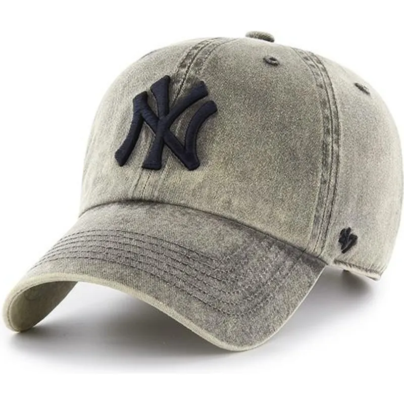 cappelli-curva-grigio-cinghia-regolabile-dei-new-york-yankees-mlb-di-47-brand cappelli-curva-grigio-cinghia-regolabile-dei-new-york-yankees-mlb-di-47-brand
