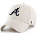 cappellino-curvo-crema-atlanta-braves-mlb-clean-up-di-47-brand