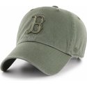 cappellino-visiera-curva-verde-con-logo-verde-di-boston-red-sox-clean-up-di-47-brand