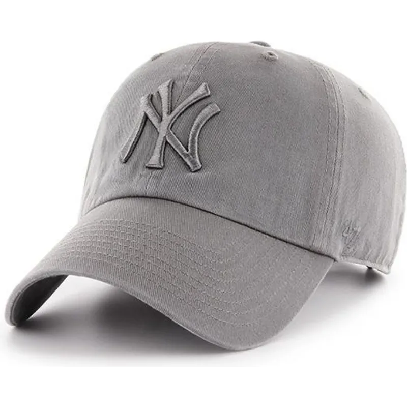 cappelli-curva-grigio-cinghia-regolabile-dei-new-york-yankees-mlb-di-47-brand cappelli-curva-grigio-cinghia-regolabile-dei-new-york-yankees-mlb-di-47-brand