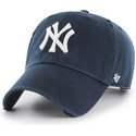 cappellino-visiera-curva-blu-marino-di-new-york-yankees-mlb-clean-up-ridge-di-47-brand