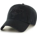 cappellino-curvo-nero-con-logo-nero-dei-los-angeles-kings-nhl-clean-up-di-47-brand