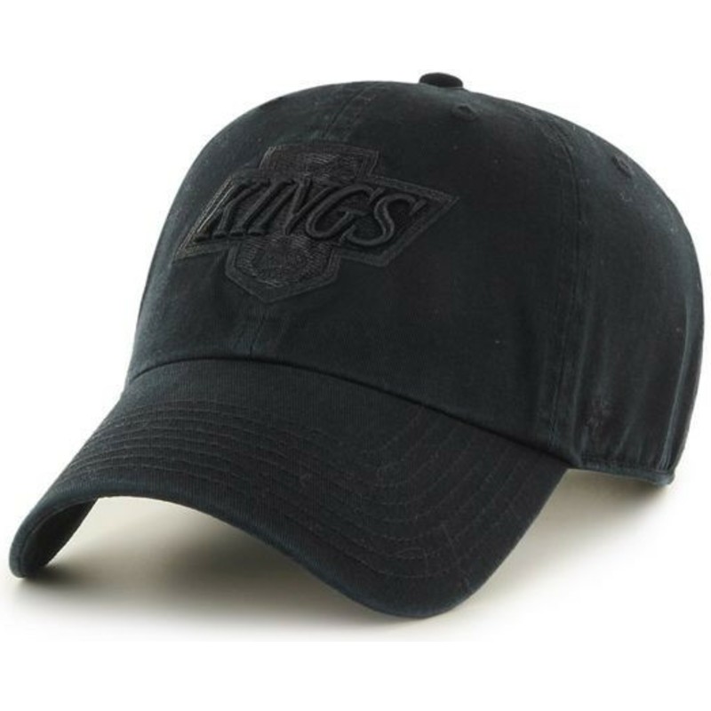 cappellino-visiera-curva-nero-con-logo-nero-di-los-angeles-kings-nhl-clean-up-di-47-brand