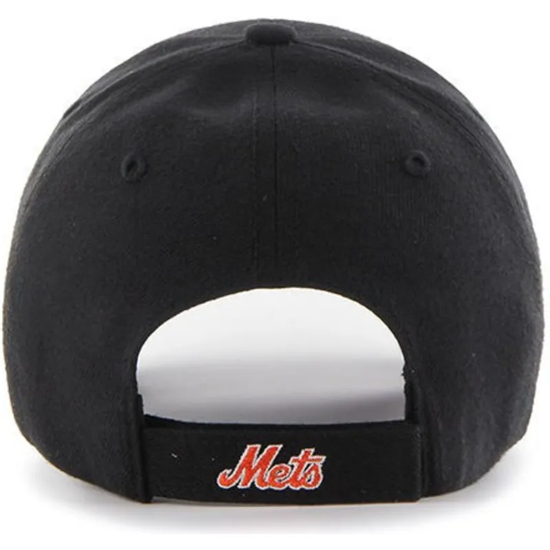 cappelli-curva-nero-cinghia-regolabile-dei-new-york-mets-mlb-di-47-brand