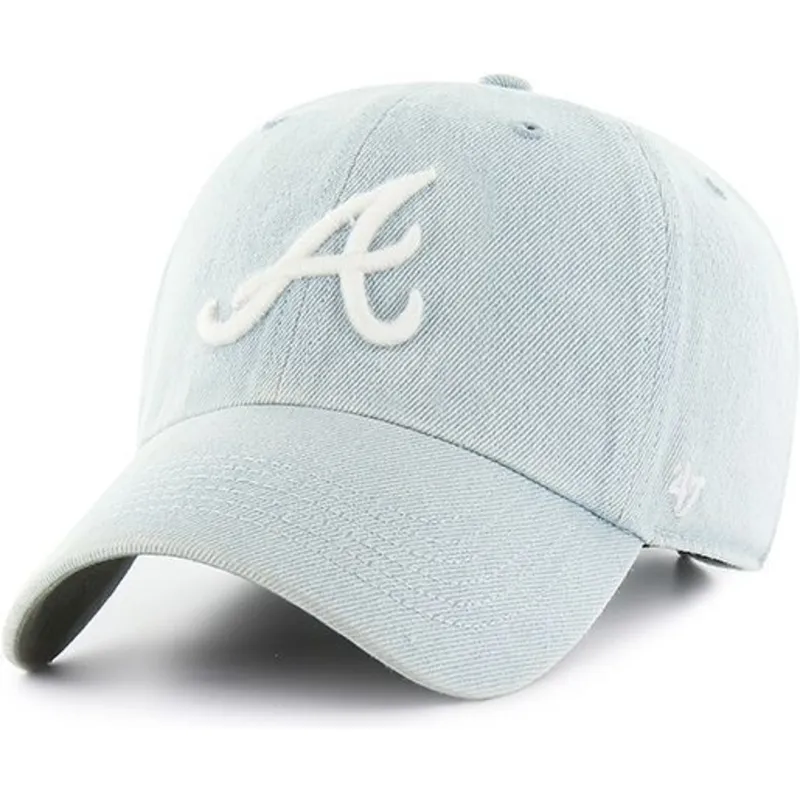 cappelli-curva-blu-cinghia-regolabile-claro-dei-atlanta-braves-mlb-di-47-brand