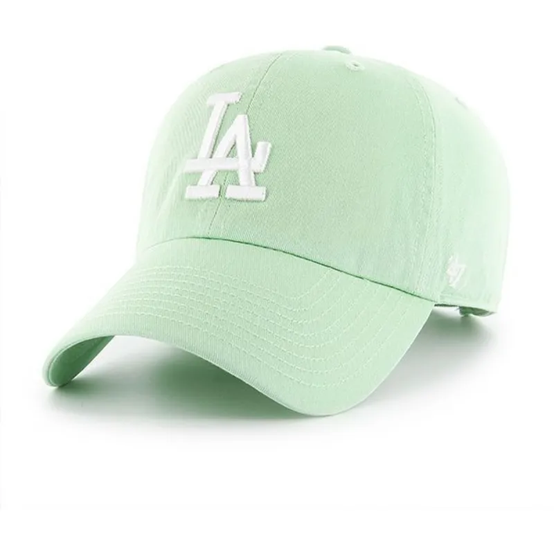 cappelli-curva-verde-cinghia-regolabile-claro-dei-los-angeles-dodgers-mlb-di-47-brand