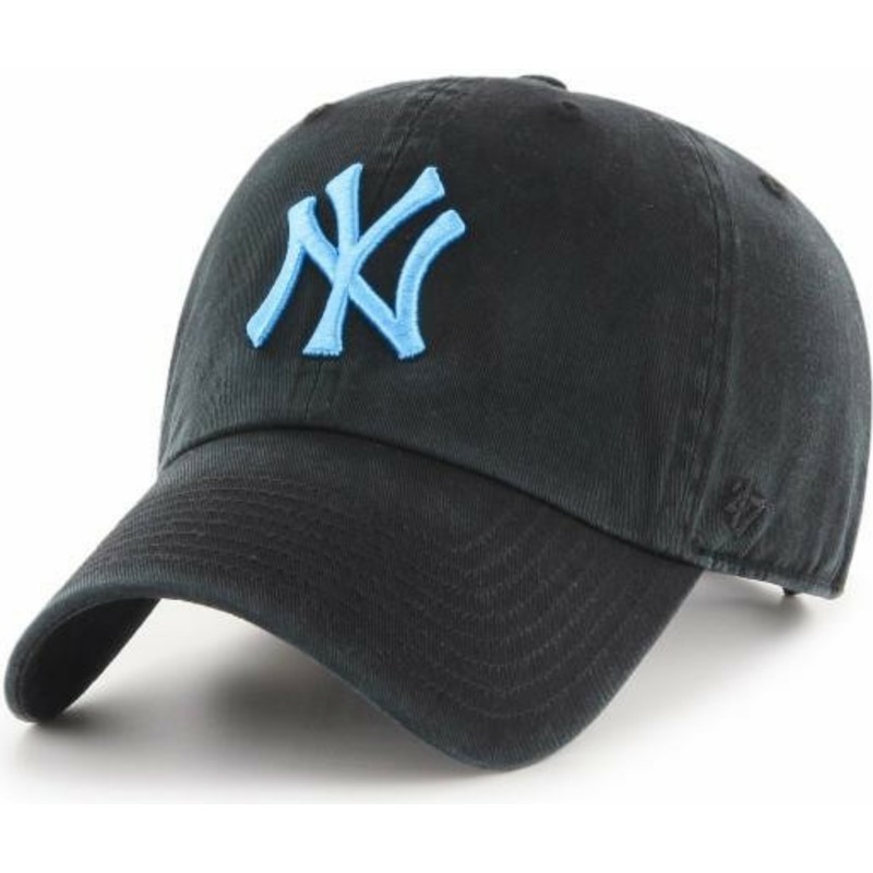 cappellino-visiera-curva-nero-con-logo-blu-di-new-york-yankees-mlb-clean-up-di-47-brand