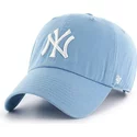 cappellino-visiera-curva-blu-columbia-di-new-york-yankees-mlb-clean-up-di-47-brand