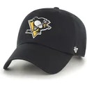 cappellino-nero-con-visiera-curva-dei-pittsburgh-penguins-nhl-clean-up-di-47-brand