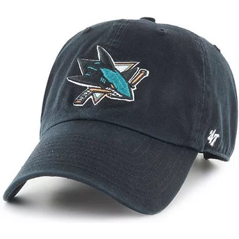 Cappellino visiera curva nero di San Jose Sharks NHL Clean Up di 47 Brand