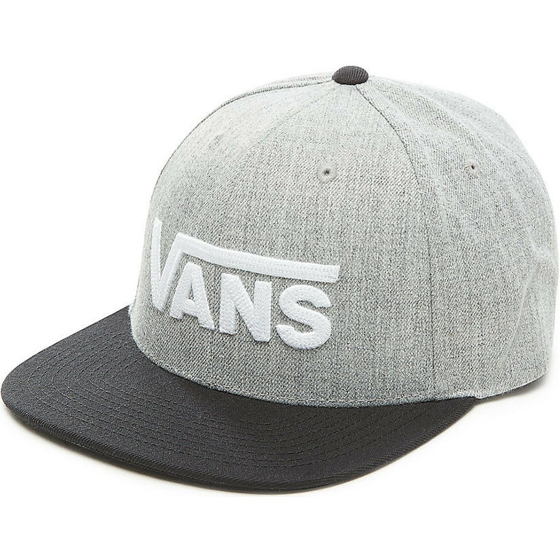 cappellino-visiera-piatta-grigio-snapback-drop-v-ii-di-vans