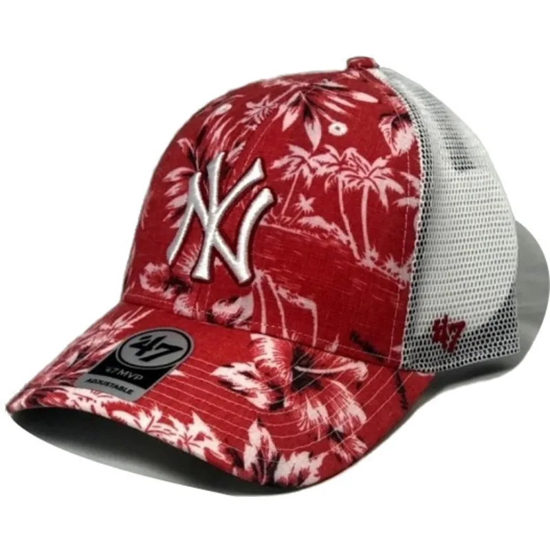 cappelli-curva-rosso-snapback-dei-new-york-yankees-mlb-di-47-brand