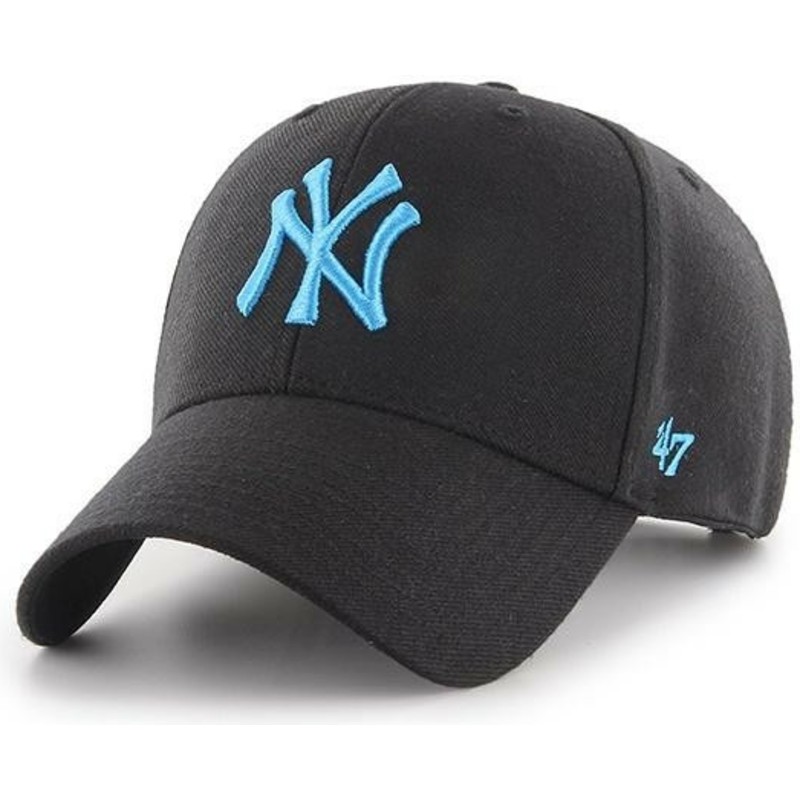 cappellino-visiera-curva-nero-snapback-con-logo-blu-di-new-york-yankees-mlb-mvp-di-47-brand