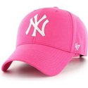 cappellino-visiera-curva-rosa-magenta-snapback-di-new-york-yankees-mlb-mvp-di-47-brand
