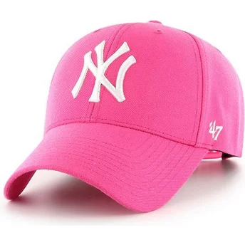 Cappellino visiera curva rosa magenta snapback di New York Yankees MLB MVP di 47 Brand