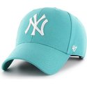 cappellino-visiera-curva-verde-turchese-snapback-di-new-york-yankees-mlb-mvp-di-47-brand