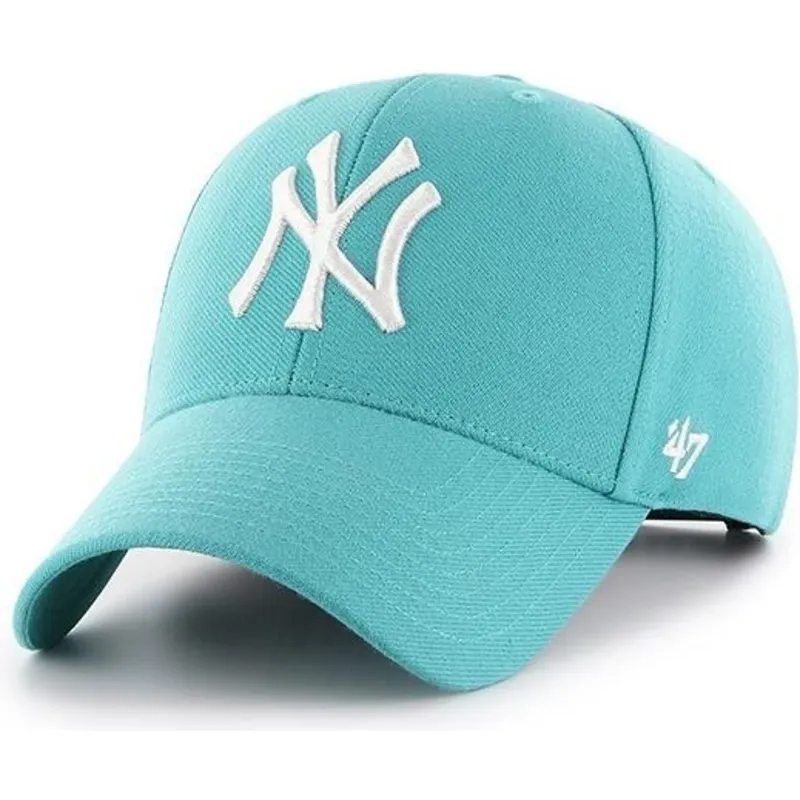 cappelli-curva-verde-snapback-turquesa-dei-new-york-yankees-mlb-di-47-brand