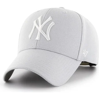 Cappellino visiera curva grigio argento snapback di New York Yankees MLB MVP di 47 Brand