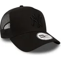 cappello-trucker-nero-con-logo-nero-clean-a-frame-dei-new-york-yankees-mlb-di-new-era