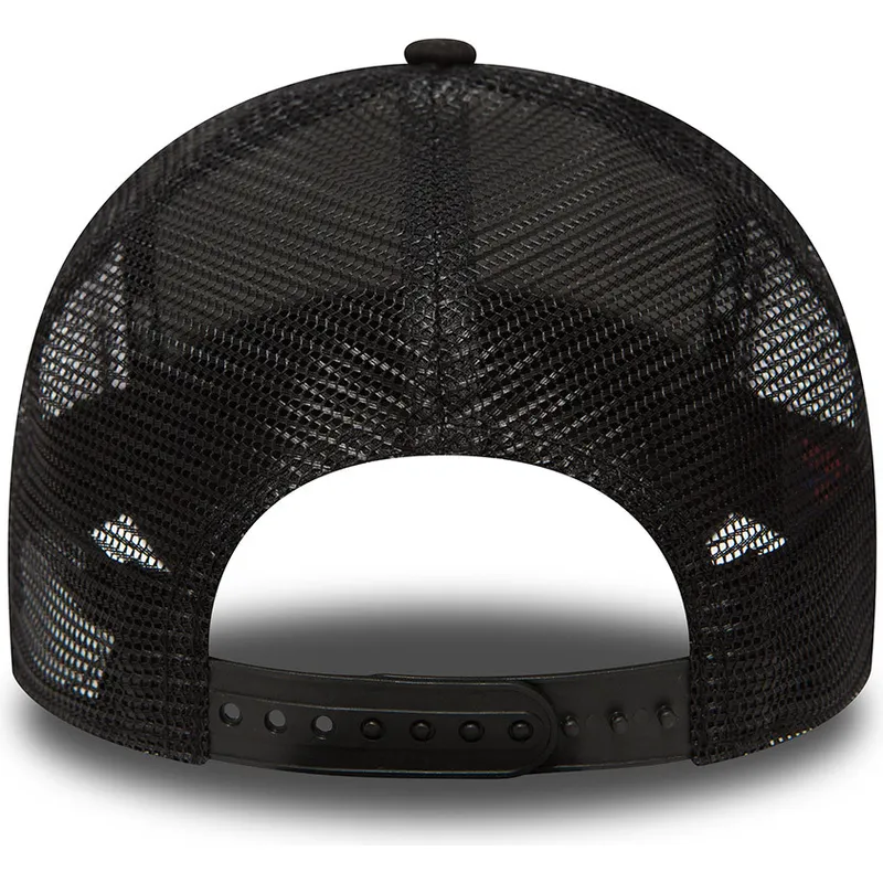 cappello-trucker-nero-con-logo-nero-clean-a-frame-dei-new-york-yankees-mlb-di-new-era