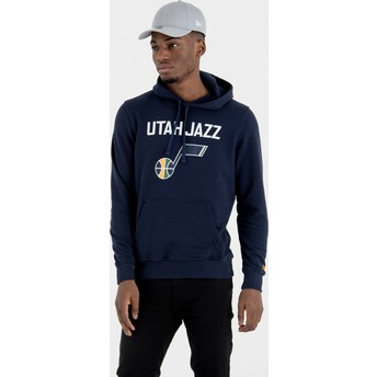 Felpa con cappuccio blu marino Pullover Hoody di Utah Jazz NBA di New Era