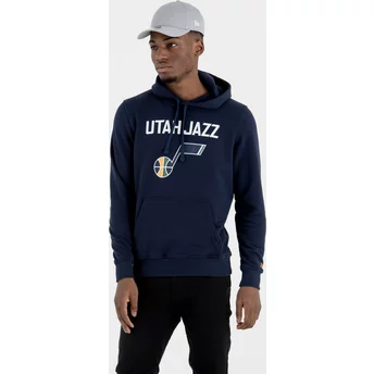Felpa con cappuccio blu marino Pullover Hoody di Utah Jazz NBA di New Era