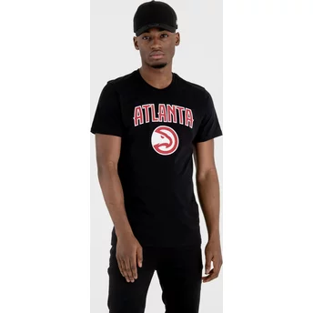 Maglietta maniche corte nera di Atlanta Hawks NBA di New Era