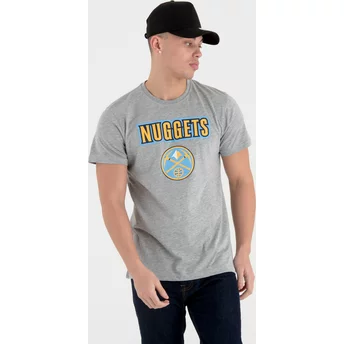 Maglietta maniche corte grigia di Denver Nuggets NBA di New Era