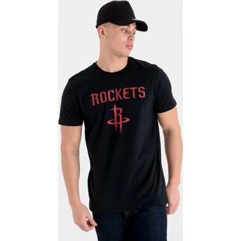 Maglietta maniche corte nera di Houston Rockets NBA di New Era