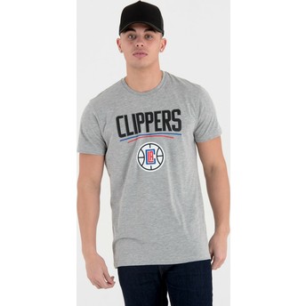 Maglietta maniche corte grigia di Los Angeles Clippers NBA di New Era