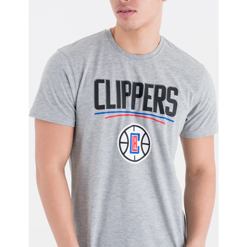 magliette-manica-corta-grigio-de-dei-los-angeles-clippers-nba-di-new-era