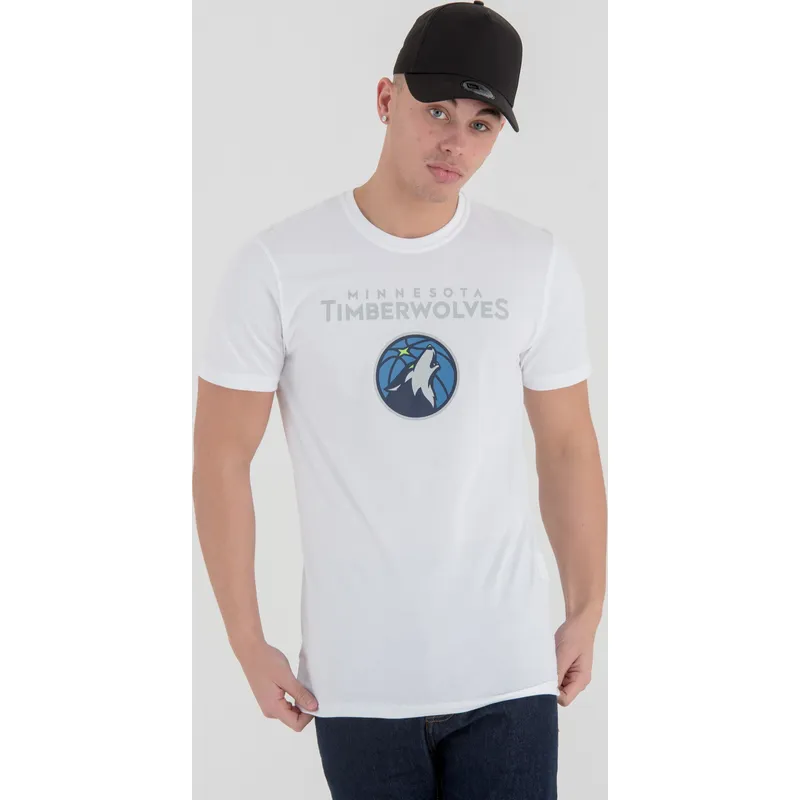 magliette-manica-corta-bianco-de-dei-minnesota-timberwolves-nba-di-new-era