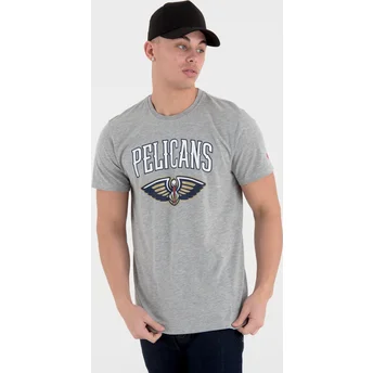 Maglietta maniche corte grigia di New Orleans Pelicans NBA di New Era