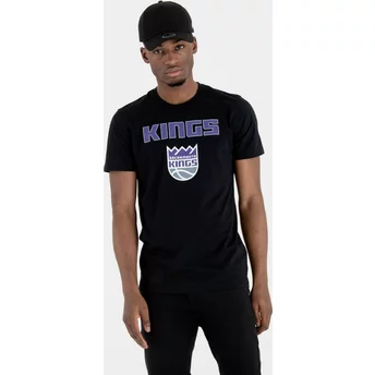 Maglietta maniche corte nera di Sacramento Kings NBA di New Era