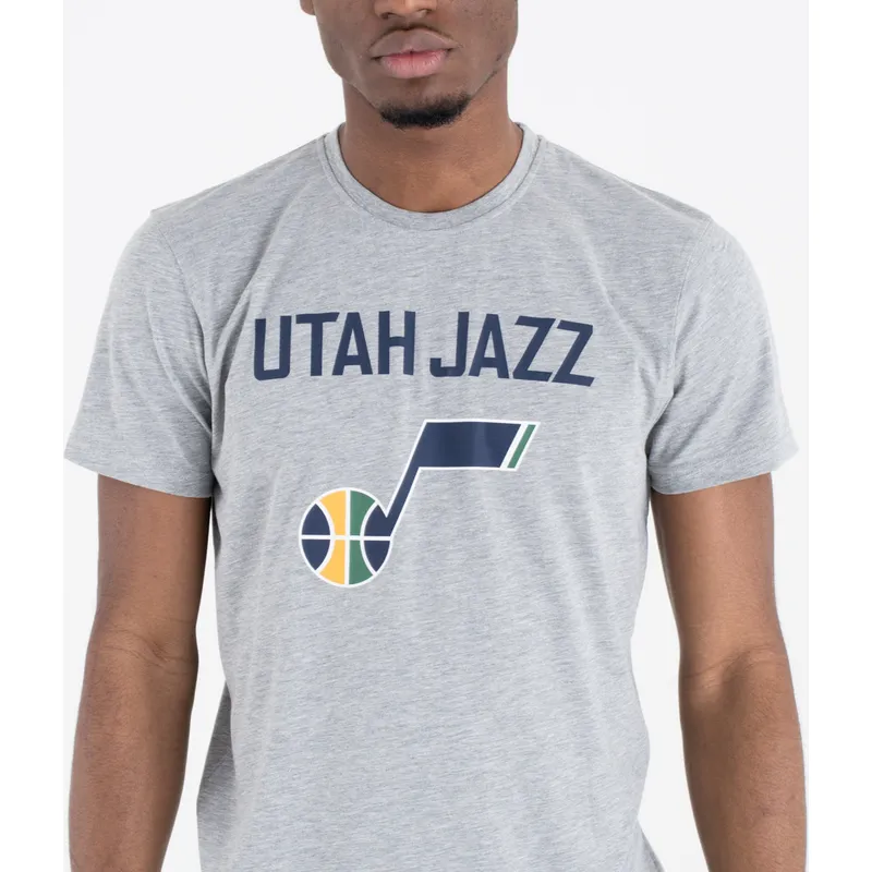 magliette-manica-corta-grigio-de-dei-utah-jazz-nba-di-new-era