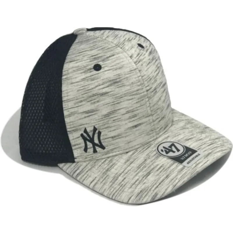 cappellino-trucker-grigio-melange-new-york-yankees-mlb-mvp-superset-di-47-brand