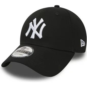 Cappellino visiera curva nero regolabile 9FORTY Essential di New York Yankees MLB di New Era