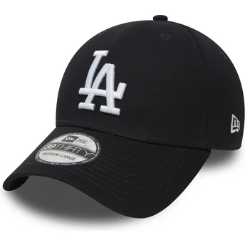 Cappellino visiera curva blu marino aderente 39THIRTY Classic di Los Angeles Dodgers MLB di New Era