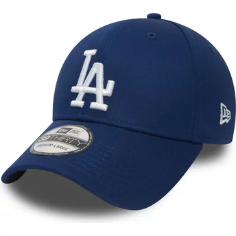 Cappellino visiera curva blu aderente 39THIRTY Essential di Los Angeles Dodgers MLB di New Era