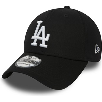 Cappellino visiera curva nero aderente 39THIRTY Essential di Los Angeles Dodgers MLB di New Era