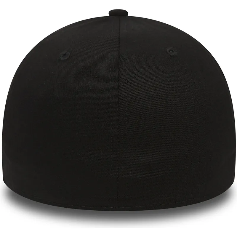 cappellino-con-visiera-curva-nero-con-logo-nero-aderente-39thirty-essential-di-los-angeles-dodgers-mlb-di-new-era