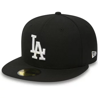 Cappellino visiera piatta nero aderente 59FIFTY Essential di Los Angeles Dodgers MLB di New Era