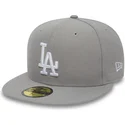 cappello-piatto-grigio-regolabile-59fifty-essential-dei-los-angeles-dodgers-mlb-di-new-era